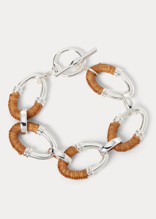 Women's Ralph Lauren Raffia Link Bracelet | 694805AWB